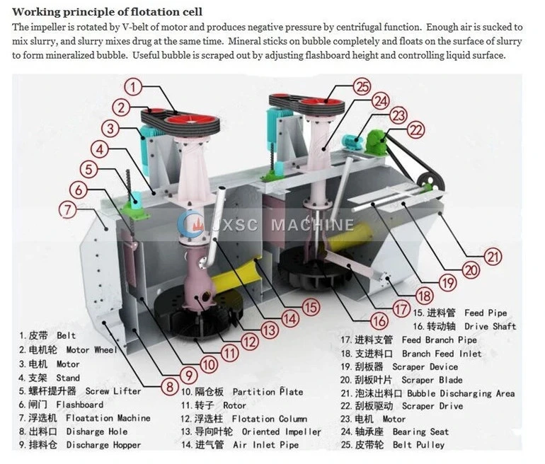 Zambia Lead Zinc Separation Equipment Mineral Flotation Cell