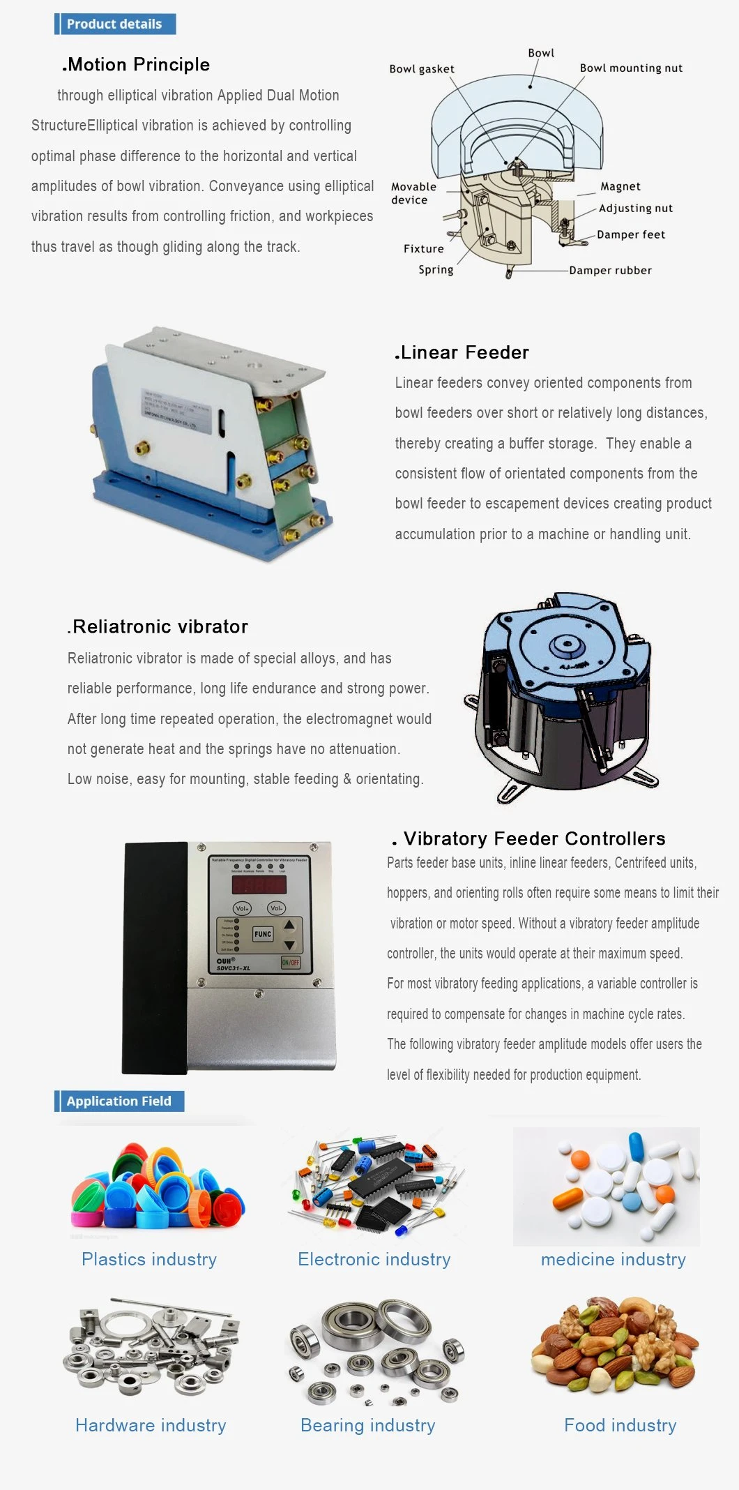 Automatic Bolt Screw Nail Nut Vibratory Bowl Feeder for Assembly Line