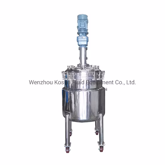 Agitador de Aço Inoxidável Jaqueta Dupla Aquecedor de Aquecimento Elétrico Pequeno Vácuo Vertical Ss Mixer Agitação Liquid Blend Mixer Tank